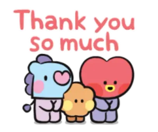 🙇‍♂ 45cc32a3 Thank you so much merci, mignon, dessin animé, animaux telegram sticker