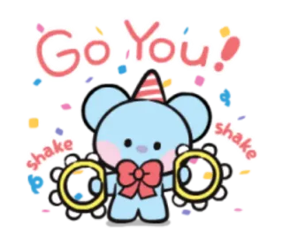 🎉 5d13d68d Go You! fête, dessin animé, animal, soirée, mignon, ours telegram sticker