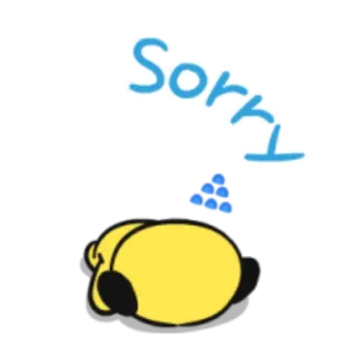 🙇‍♂ edb4673a Sorry excuses, regret, désolé, dessin animé telegram sticker