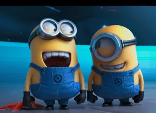 😂 46ffb5fd Minions Despicable Me Minionki, Jak ukraść księżyc, Kreskówka, Żółty, Zabawny, Animacja telegram sticker