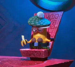 😒 4bcad2cd Minion Kreskówka, Minionek, Banan, Postać, Śmieszne telegram sticker