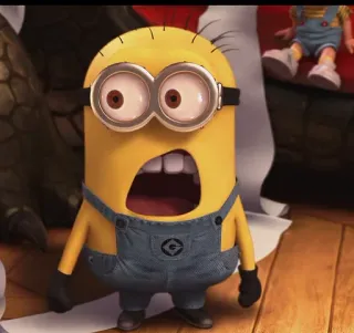 😳 96d7c246 Minion Despicable Me Minion, Jak ukraść księżyc, Kreskówka, Postać, Zabawne, Żółty telegram sticker