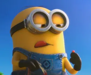 😜 d82e23fa Minion Kreskówka, Minionek, Śmieszne, Słodkie, Postać telegram sticker