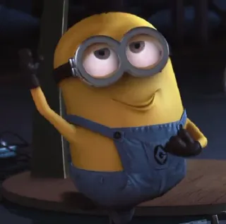 😍 e9b6a5ab Minion Despicable Me Minion, Kreskówka, Żółty, Śmieszne, Postać telegram sticker