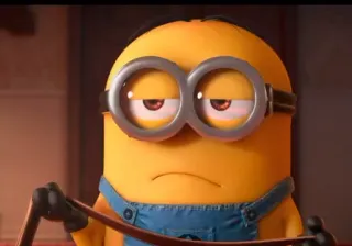 😒 ea9b69b7 Minion Despicable Me Minion, Jak ukraść księżyc, Kreskówka, Śmieszne, Postać telegram sticker