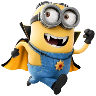😈 202fb576 Minion Minion, Cartoon, Halloween, Vampir, Figur, animiert, lustig telegram sticker