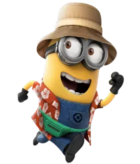 🏖 80b2ff5f Minion Despicable Me Minion, Cartoon, Tropisch, Sommer, Figur telegram sticker
