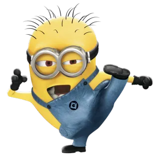😏 09d894b4 Minion minion, cartoon, yellow, character, funny whatsapp sticker
