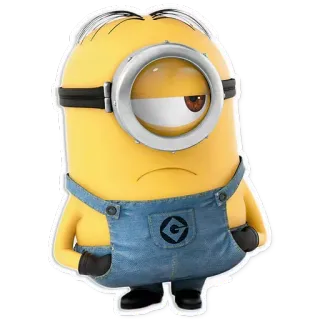 😒 18cf867f Minion cartoon, minion, despicable me, yellow, character whatsapp sticker
