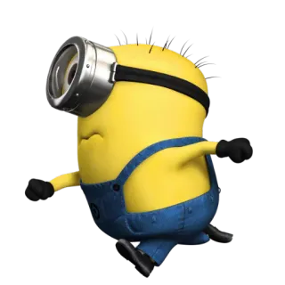 🏃 2525e52b Minion Despicable Me minion, cartoon, animated, funny, yellow whatsapp sticker