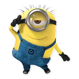 ✌ 6116a470 Minion Despicable Me minion, despicable me, cartoon, funny, yellow character whatsapp sticker