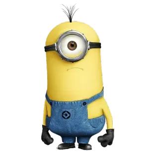 😐 8de0d0a5 Minion Despicable Me cartoon, yellow, one-eyed, character, animation whatsapp sticker