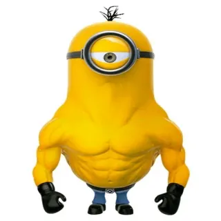 💪 159b17c0 Minion Minion, Cartoon, Lustig, Humor, Muskel, Fitness, Übung telegram sticker