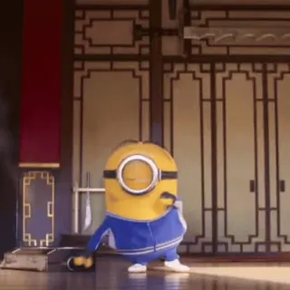 🥳 e9054333 Minion Kreskówka, Żółty, Animowany, Minionki, Zabawny, Postać whatsapp sticker