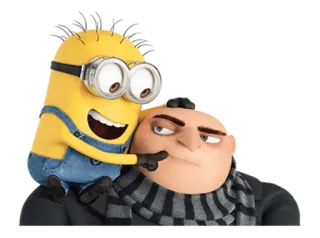 🙂 12119af3 Gru Despicable Me Minion, cartoon, movie, animation, funny, cute whatsapp sticker