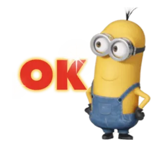 👌 44710898 Minion Despicable Me OK minion, ok, despicable me, cartoon whatsapp sticker