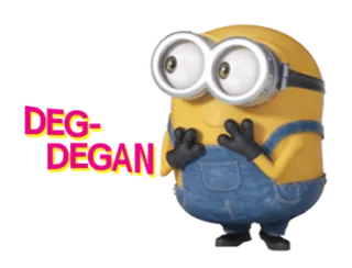 😳 ba19b29d Minion DEG-DEGAN cartoon, funny, minion, animation whatsapp sticker