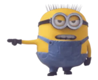 😒 d3b070eb Minion minion, cartoon, yellow, character whatsapp sticker