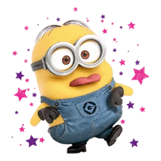 👅 ebcb31ff Minion Despicable Me minion, despicable me, cartoon, character, funny, stars whatsapp sticker