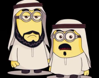 🙂 91009e31 Minions 小黄人, 卡通, 阿拉伯语, 角色, 幽默 telegram sticker