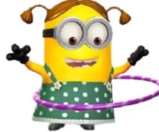 🤪 a2f6b145 Minion Despicable Me 卡通, 小黄人, 呼啦圈, 裙子 telegram sticker