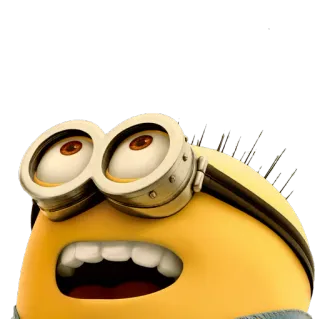 ๐ณ 68fdd2c7 Minion Despicable Me minion, cartoon, funny, scared, movie whatsapp sticker