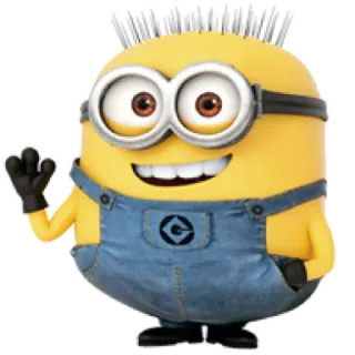 ๐ 8e0f39d7 Minion Despicable Me cartoon, yellow, character, movie, happy whatsapp sticker