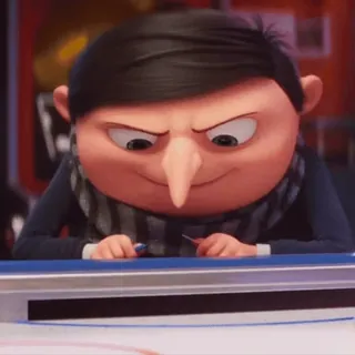 🍌 539cab59 Gru Despicable Me 格鲁, 神偷奶爸, 卡通, 反派 telegram sticker