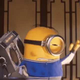 🍌 c0117643 Minion 小黄人, 卡通, 音响, 跳舞 telegram sticker