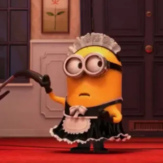 🍌 11408ffd Minion Despicable Me Minion, Cartoon, Maid, Uniform, Süß, Figur telegram sticker