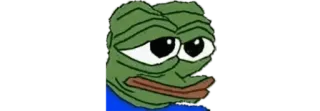 😢 1d48e8e5 Pepe the Frog meme, triste, rana, Pepe telegram sticker