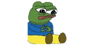 💚 337575ee Pepe the Frog Pepe, rana, meme, meme di internet, emozioni, amore, cuore telegram sticker