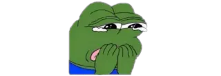 🥺 759bc472 Pepe the Frog triste, piangere, pepe, rana, meme telegram sticker