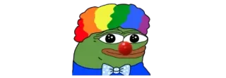 🤡 9e94fcdd Pepe the Frog pepe, rana, pagliaccio, meme, cultura internet telegram sticker