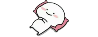 🍚 8c26c69c słodki, śpiący, poduszka, kreskówka, uroczy telegram sticker