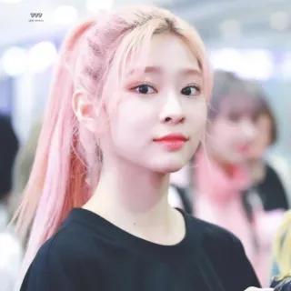 🛒 09fbcd9c vrouw, roze haar, portret, Koreaans, Aziatisch, paardenstaart, schoonheid, meisje telegram sticker