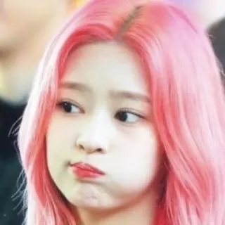 🛒 21816378 portret, vrouw, roze haar, koreaans, vrouwelijk, schattig, idol telegram sticker