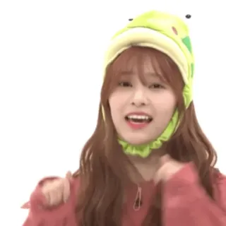 🛒 922627cd persoon, vrouw, hoed, schattig, blij telegram sticker