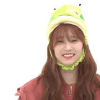 🛒 c9aad6ca vrouw, hoed, kikker, schattig, glimlach, persoon telegram sticker