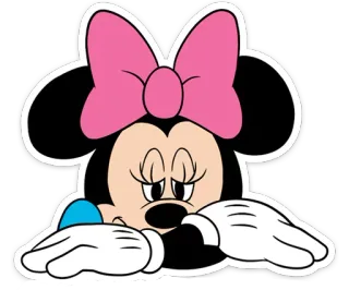 😒 a048c9de Minnie Mouse 卡通, 老鼠, 迪士尼, 米妮, 角色 telegram sticker