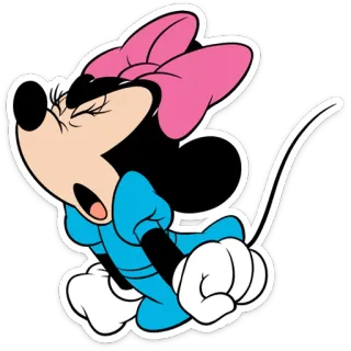 😠 da5121fe Minnie Mouse 卡通, 老鼠, 迪士尼, 米妮, 女性 telegram sticker