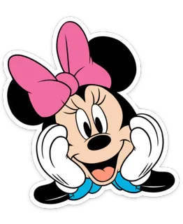 😍 fb8669c0 Minnie Mouse 卡通, 老鼠, 迪士尼, 可爱, 米妮 telegram sticker