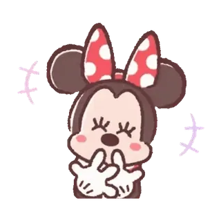 💕 9416e7c2 Minnie Mouse 卡通, 迪士尼, 老鼠, 可爱, 米妮, 角色 telegram sticker