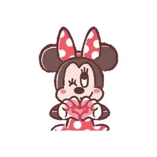 💕 ce7388c8 Minnie Mouse 米妮, 卡通, 迪士尼, 可爱, 心, 爱, 角色 telegram sticker