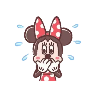 💕 ed569da4 Minnie Mouse 米妮, 迪士尼, 卡通, 可爱, 震惊, 惊喜 telegram sticker