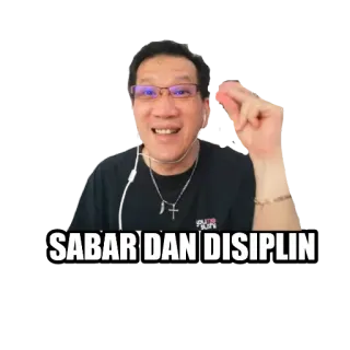 👋 329ab9b5 SABAR DAN DISIPLIN 男性, 眼鏡, インドネシア, マレー, アジア whatsapp sticker