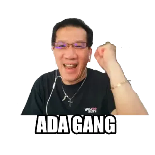 🙏 717cc008 ADA GANG 興奮, お祝い, ポートレート, 男, 仲間 whatsapp sticker