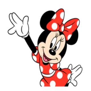 ✋ 91d10efc Minnie Mouse hoạt hình, chuột, Disney, Minnie, đỏ, chấm bi, nhân vật telegram sticker