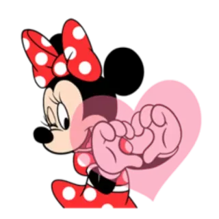 ❤ 9e4bbedf Minnie Mouse hoạt hình, chuột, disney, minnie, trái tim, tình yêu, dễ thương telegram sticker