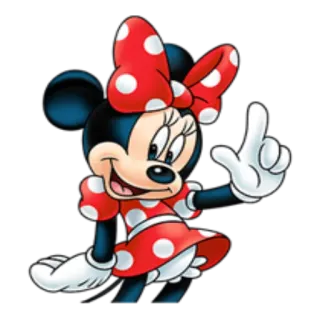 ☝ e2030cf4 Minnie Mouse hoạt hình, chuột, nhân vật, Minnie Mouse, Disney, nữ telegram sticker